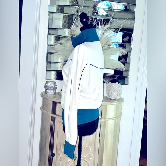 Women Nike Teal Jacket Microfleece, Full Zipper, Mock collar Neck, Size S 4/6 - Picture 3 of 9